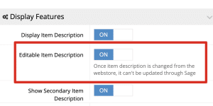 Editable Item Description in Commercebuild
