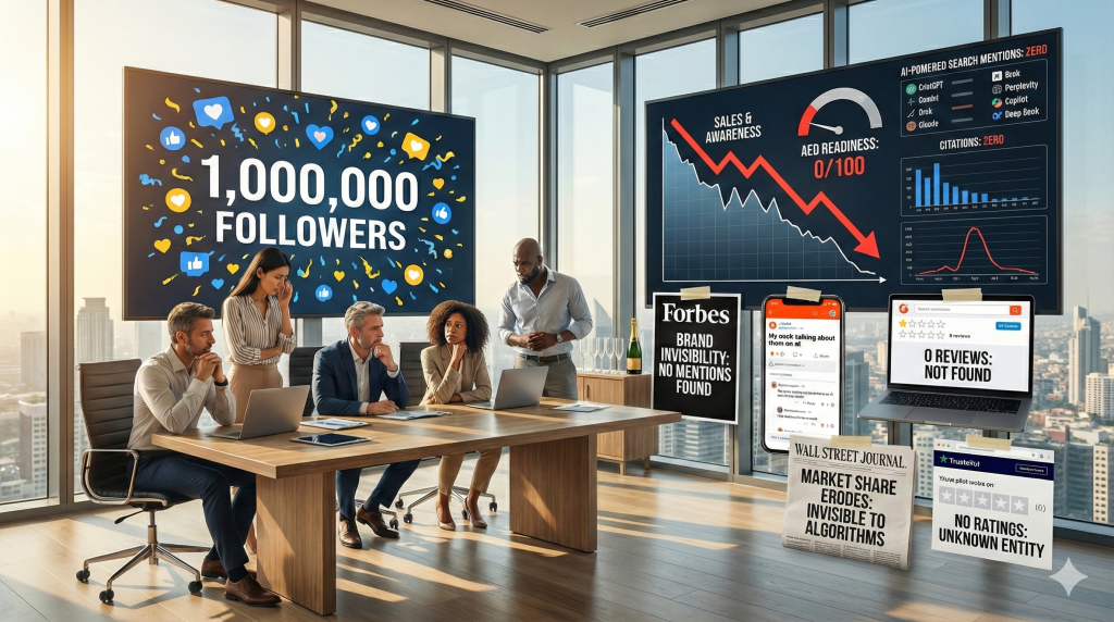 Your Million Followers Mean Nothing to AI. Here's What Actually Matters.